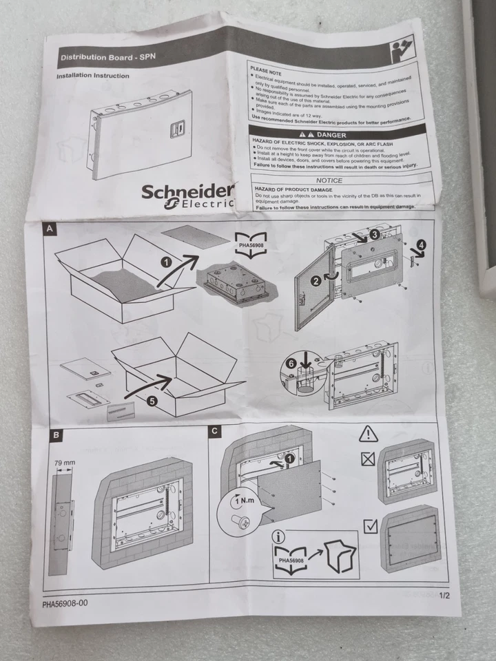 Schneider Electric A9HXSND06WB182 DB Distribution Box New